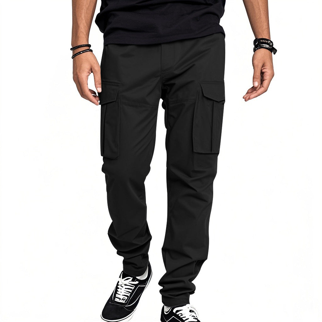 Men's nan utility cargo pants with large patch flap pockets and a tapered silhouette Mune Fashion