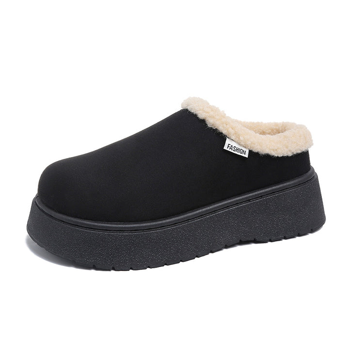 Ladies Cozy Slipper Shoes with High Platform and Teddy Lining Mune Fashion