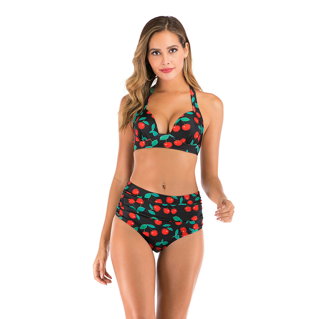 Ladies High-Waisted Bikini Set with Adjustable Top Mune Fashion