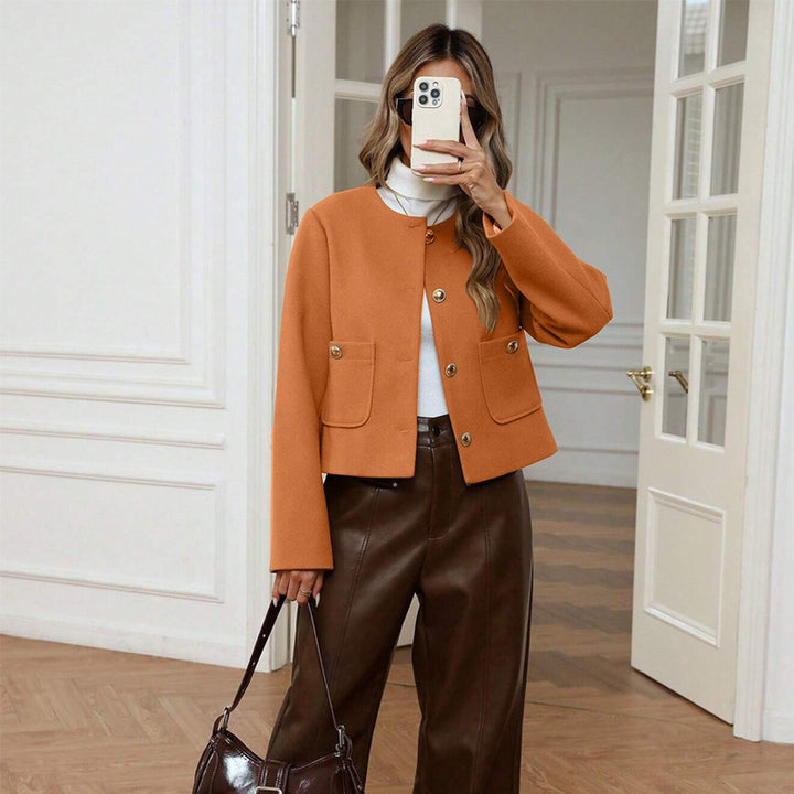 Women's Fashion Jacket with Gold Buttons