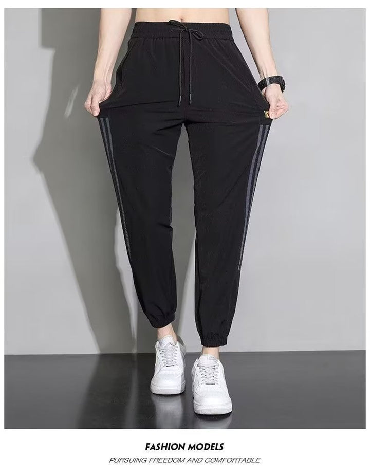 Women's Sporty Training Pants with Side Stripes Mune Fashion
