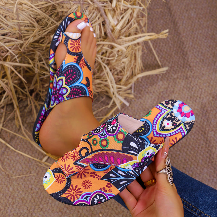 Ladies Boho Flip-Flop Sandals with Ergonomic Footbed Mune Fashion