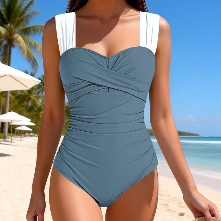 Women Classic One-Piece with Effective Gathering Mune Fashion