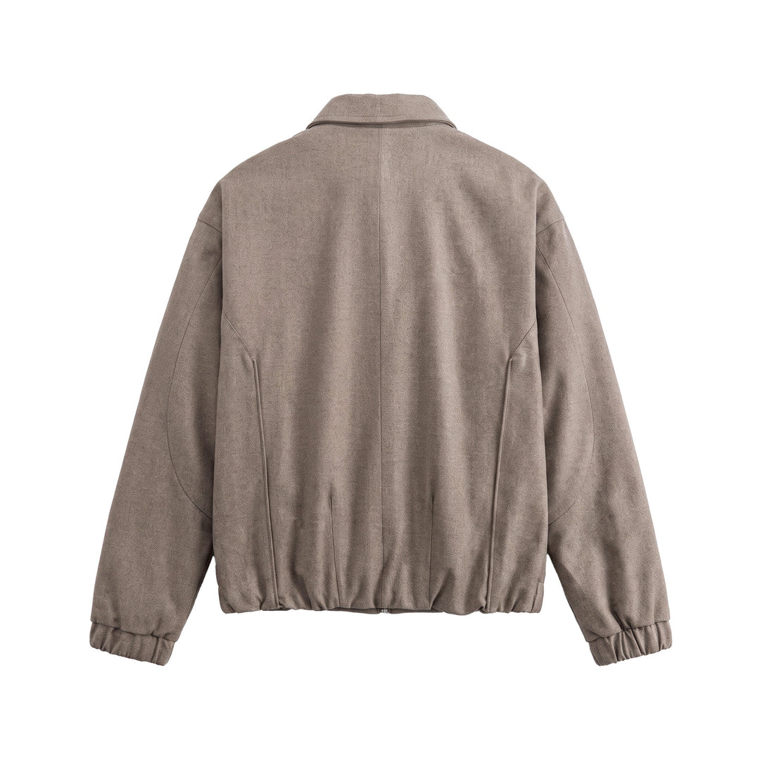 Men's short-cut wool blend blouson with concealed snap button placket Mune Fashion