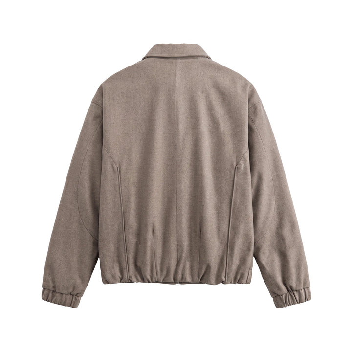 Men's short-cut wool blend blouson with concealed snap button placket Mune Fashion