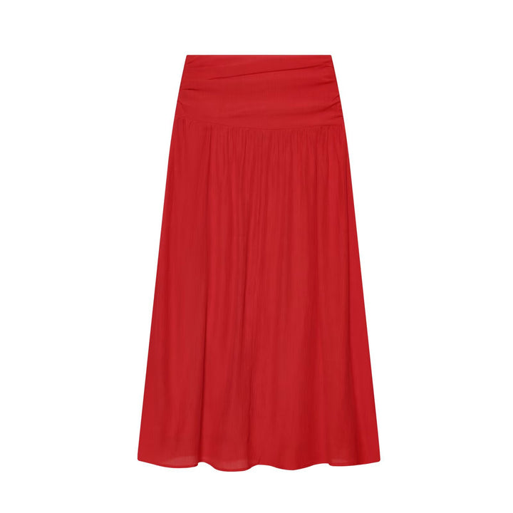 Women's Lightweight Pleated Crop Top with Ruffled Collar and Drawstring Mune Fashion