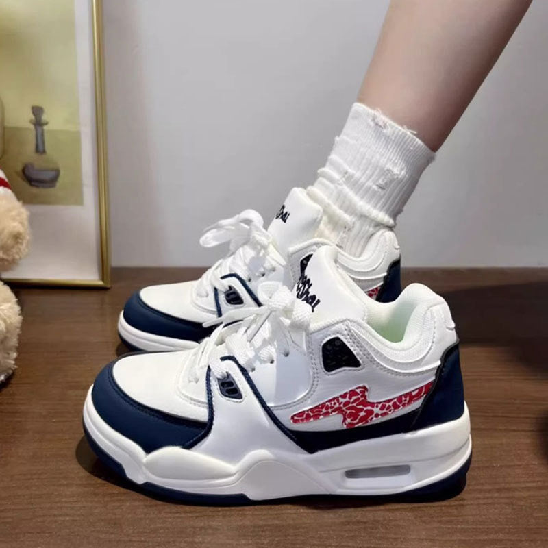 Women’s Sporty Sneakers with High-Top Design and Breathable Surface Structure Mune Fashion