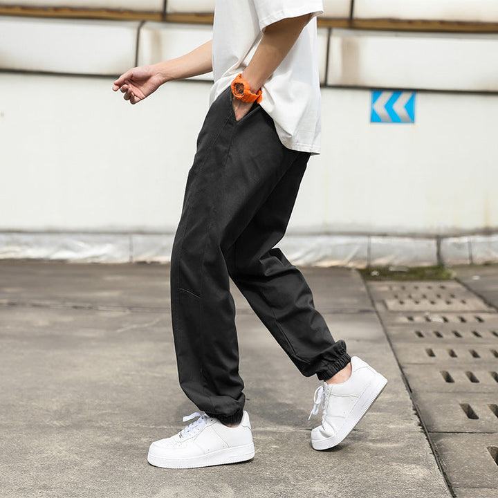 Men's Casual Cargo Pants with Elastic Waistband and Practical Side Pockets Mune Fashion