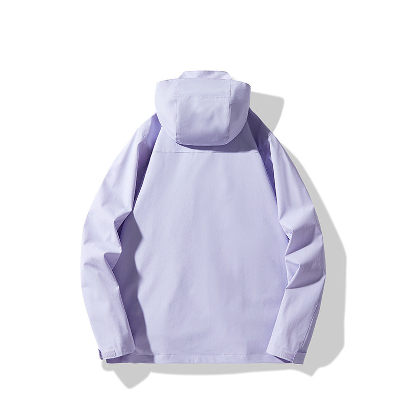 Men's Technical Waterproof Hooded Shell Jacket in Minimalist Urban Look Mune Fashion
