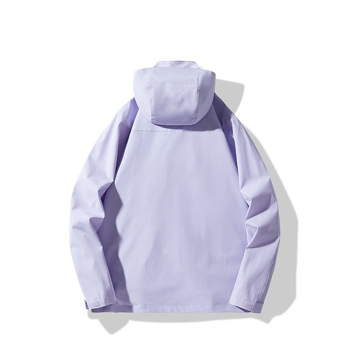 Men's Technical Waterproof Hooded Shell Jacket in Minimalist Urban Look Mune Fashion