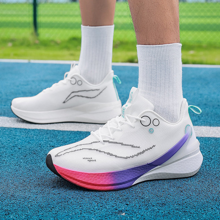 Unisex light street sneakers with breathable knitted upper material, reactive hollow core midsole and grippy profile outsole Mune Fashion