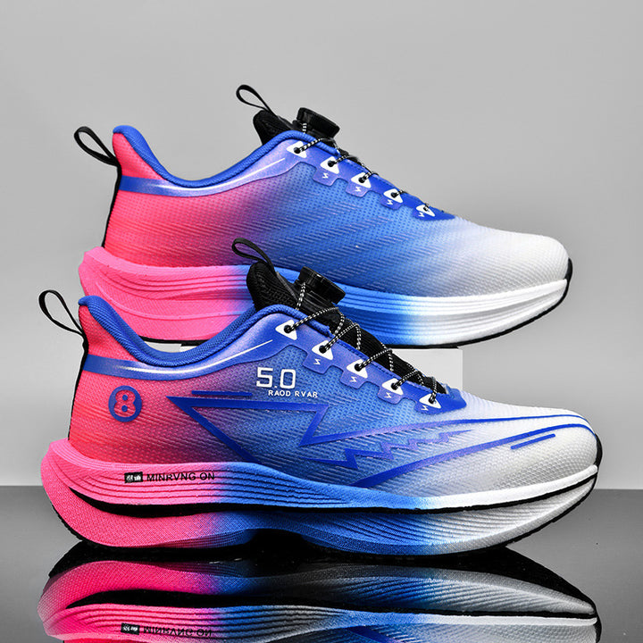 Unisex cushioned competitive running shoes with dial closure, sock-like entry and responsive hollow core midsole Mune Fashion