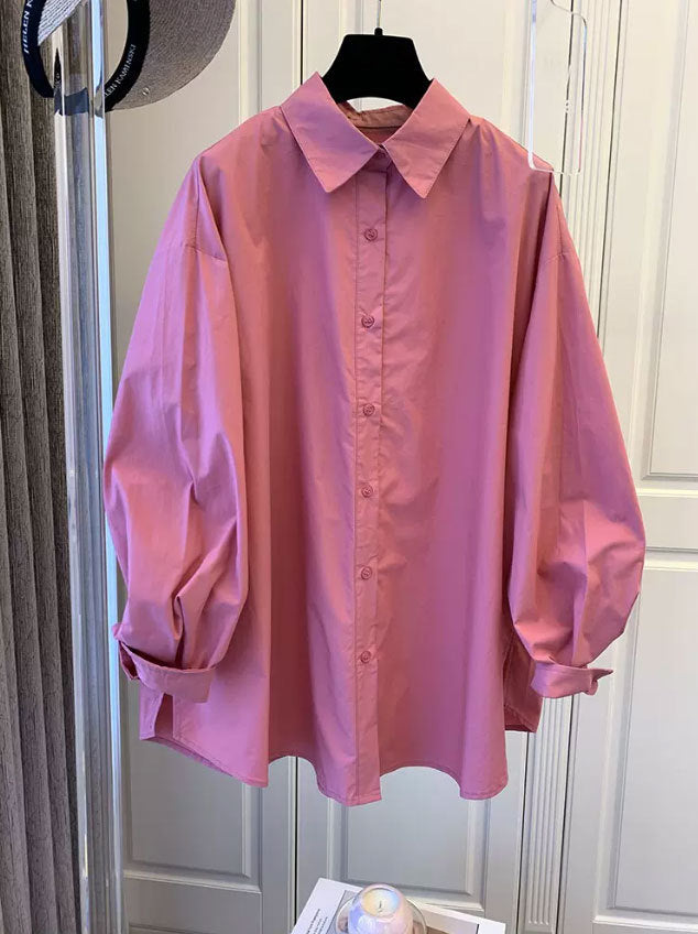 Women's Casual Cotton Blouse with Puff Sleeves Mune Fashion