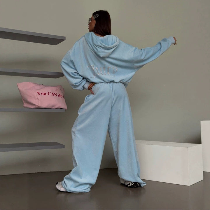 Women Sweat Blazer and Oversized Jogging Pants Mune Fashion