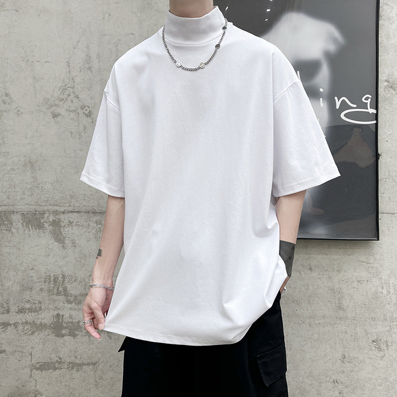 Men's oversized turtleneck T-shirt with half-length sleeves and casual boxy fit Mune Fashion