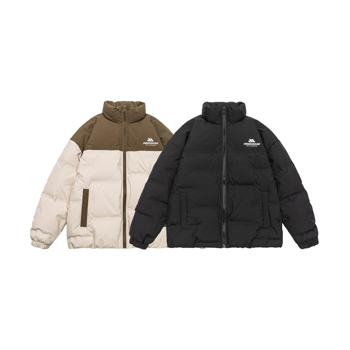 Unisex Padded Comfort Puffer Jacket with High Stand Collar and Brand Logo Mune Fashion