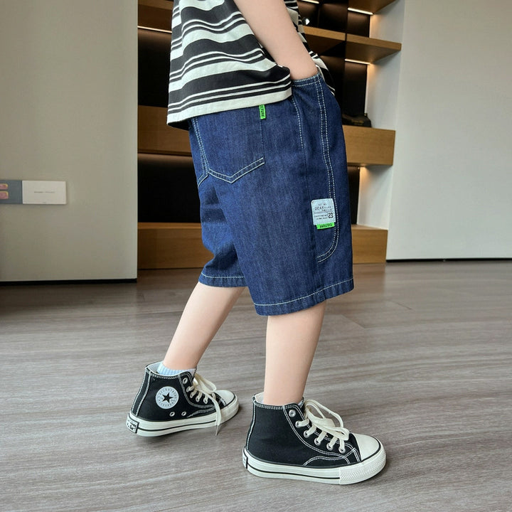 Boys casual denim shorts with large side pockets Mune Fashion