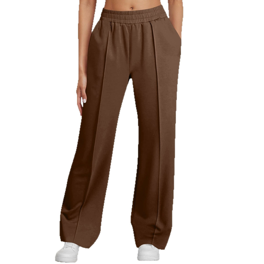 Women's elegant pleated trousers with high comfort waistband, crease and side inseam pockets Mune Fashion