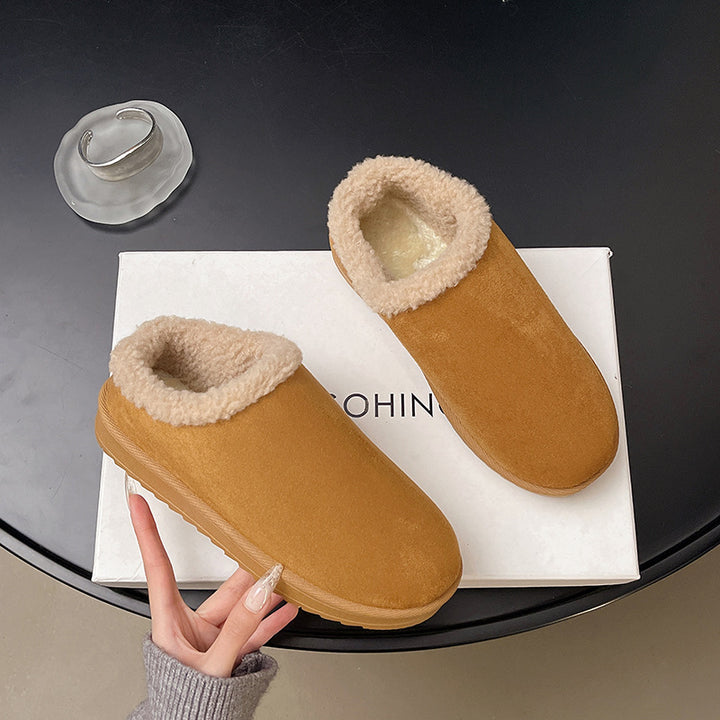 Women's Lined Mule Slippers with Faux Fur Lining and Non-Slip Rubber Sole Mune Fashion