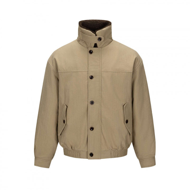 Men's short-cut blouson jacket in field style with teddy collar and flap pockets Mune Fashion