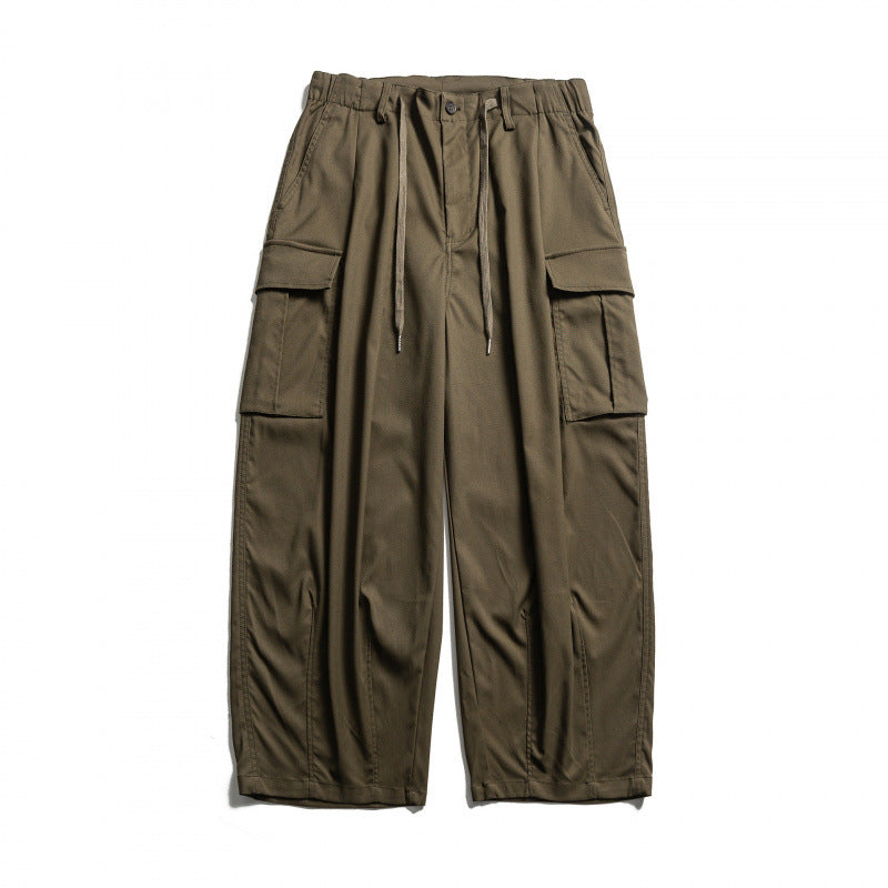 Men's cargo pants in baggy cut with drawstring and large flap pockets Mune Fashion