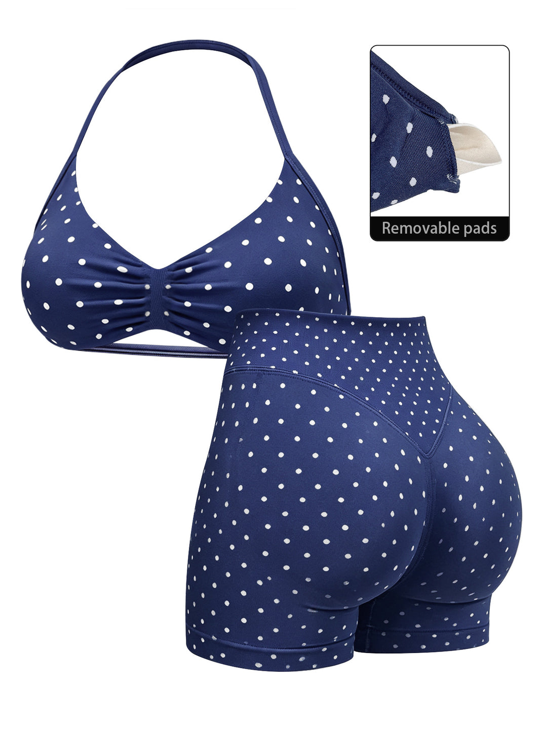 Women's Sporty Bikini with Padded Top and High Waist Mune Fashion