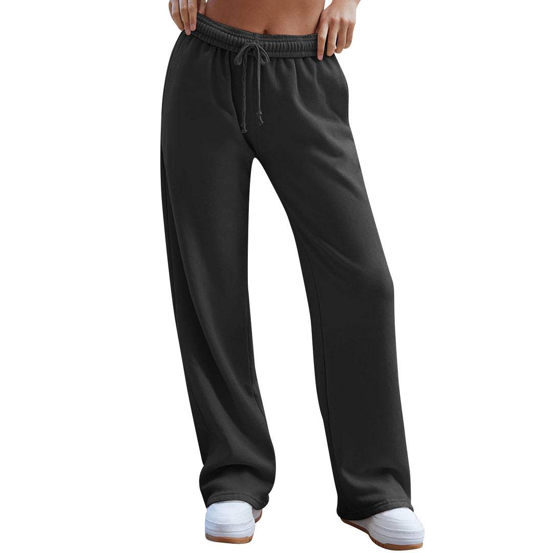 Women's wide comfort lounge pants with high waist, elastic waistband, and drawstring Mune Fashion