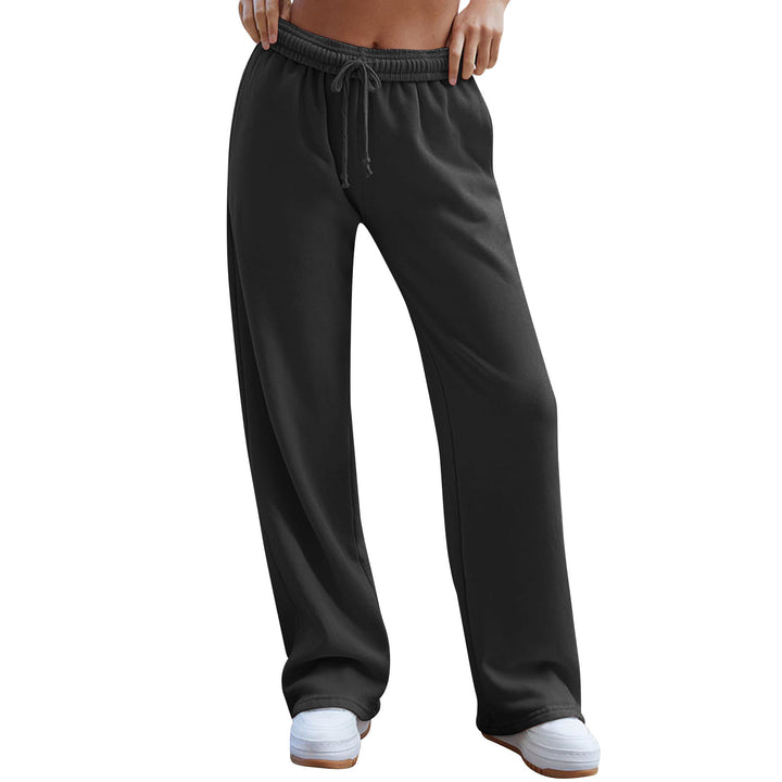 Women's wide comfort lounge pants with high waist, elastic waistband, and drawstring Mune Fashion