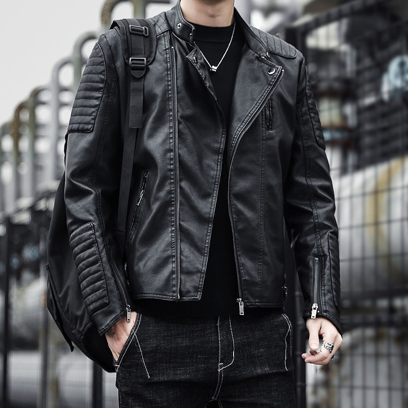 Men's Fashion Biker Jacket made of Faux Leather Mune Fashion 1787738599