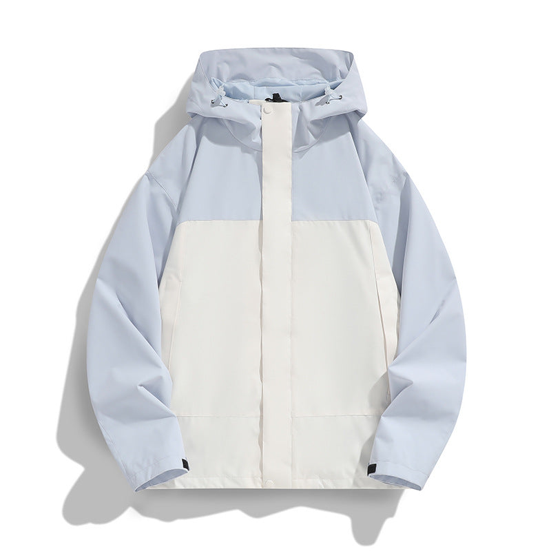 Men's Two-Tone Softshell Field Jacket with Hood, Windproof Outer Material and Minimalist Side Pockets Mune Fashion