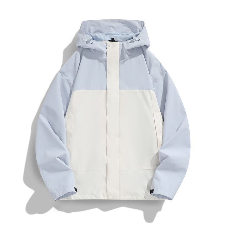 Men's Two-Tone Softshell Field Jacket with Hood, Windproof Outer Material and Minimalist Side Pockets Mune Fashion