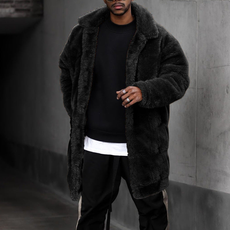 Men's Fashionable Teddy Jacket with Zippable Pockets and High Thermal Insulation Mune
