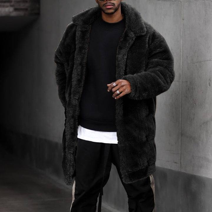 Men's Fashionable Teddy Jacket with Zippable Pockets and High Thermal Insulation Mune