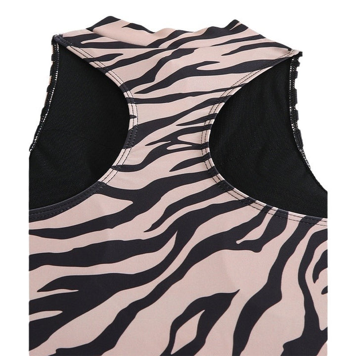 Women’s Sports Zipper One-Piece Mune Fashion