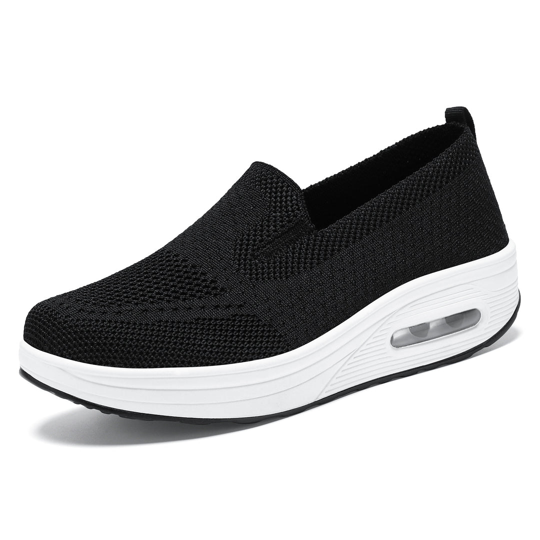 Women's knitted slip-on sneakers with air cushion cushioning and ergonomic comfort sole Mune Fashion