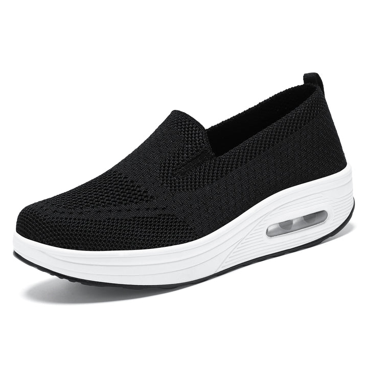 Women's knitted slip-on sneakers with air cushion cushioning and ergonomic comfort sole Mune Fashion