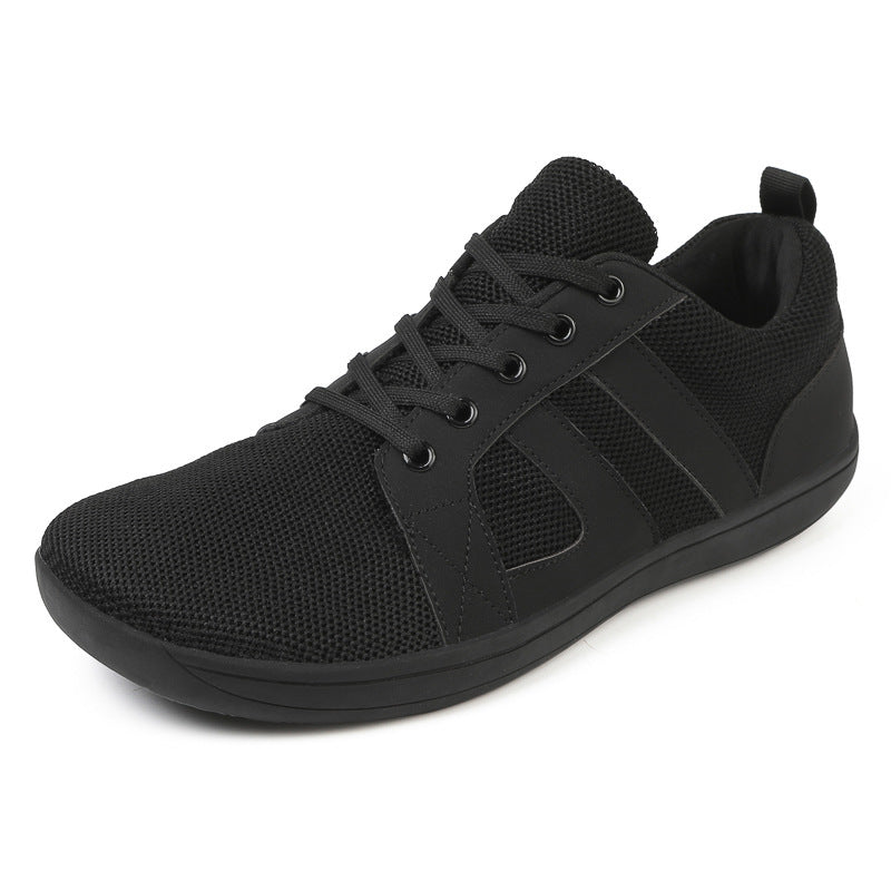 Unisex breathable knitted leisure sneakers with padded heel collar and flexible EVA sole Mune Fashion