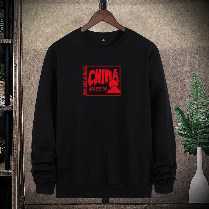 Men's sweatshirt with crew neck and eye-catching statement front print Mune Fashion
