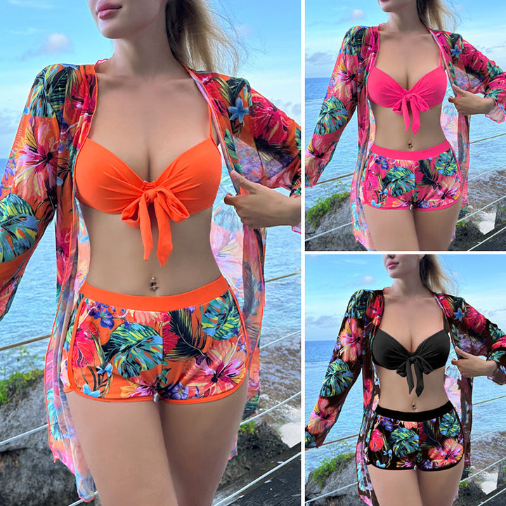 Ladies swimsuit with floral kimono Mune Fashion