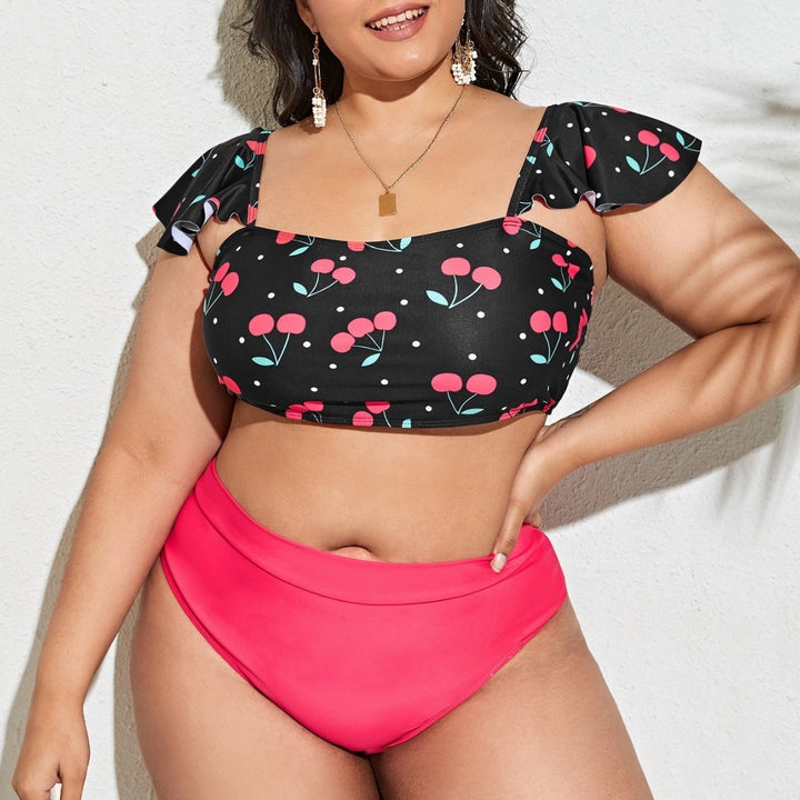 Ladies Crop Top and High Waist Bikini Set Mune Fashion