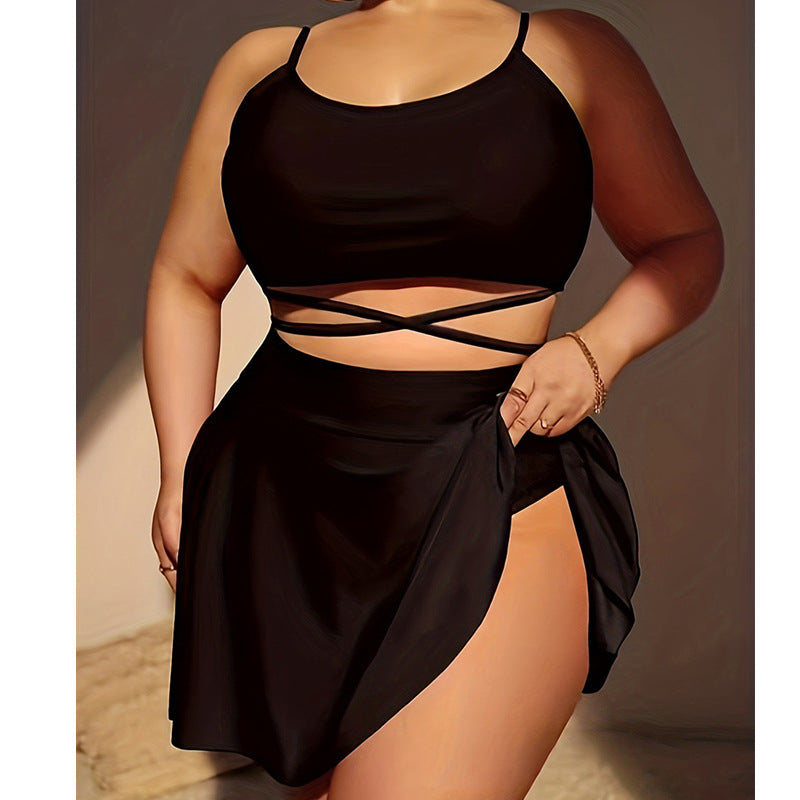 Women's bikini set with elegant wrap skirt and sporty top Mune Fashion
