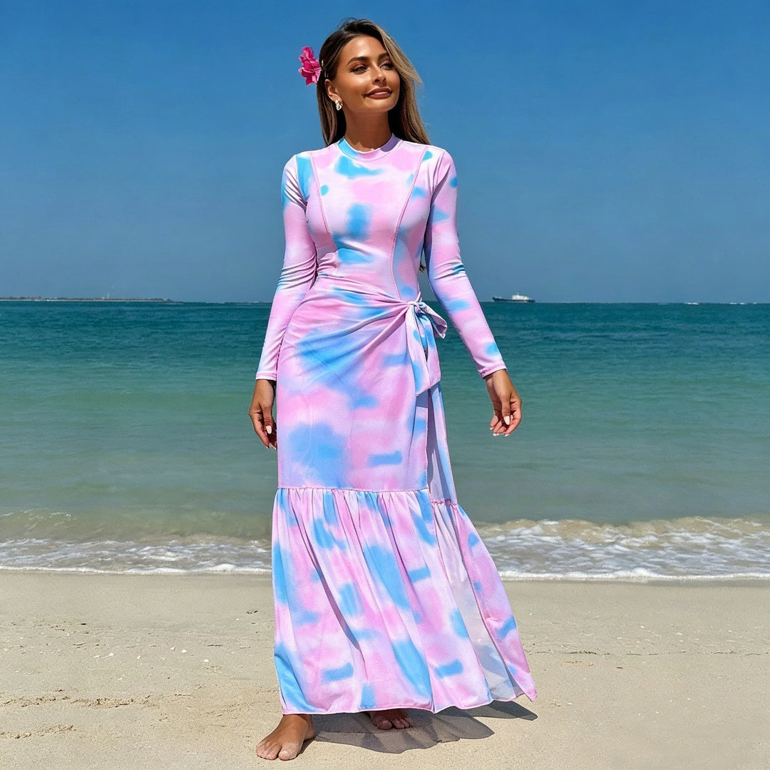 Women Long Sleeved Maxi Dress Mune Fashion