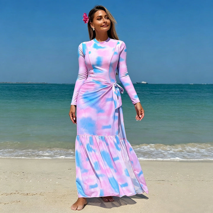 Women Long Sleeved Maxi Dress Mune Fashion
