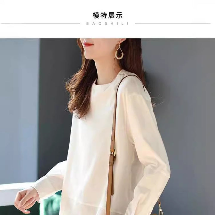Ladies Comfortable Long Sleeve Blouse Mune Fashion