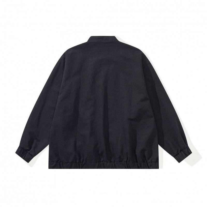 Unisex Boxige lightweight bomber jacket made of cotton blend with stand-up collar, zipper and drawstring hem Mune Fashion