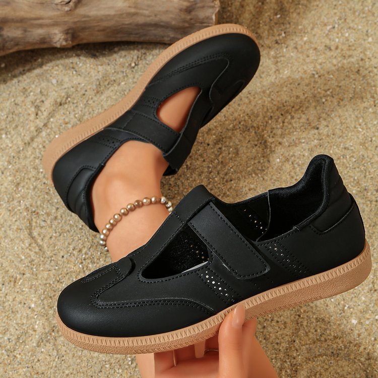 Damen Mary-Jane-Sneaker mit Klettverschluss und gepolstertem Komfortfußbett Mune Fashion