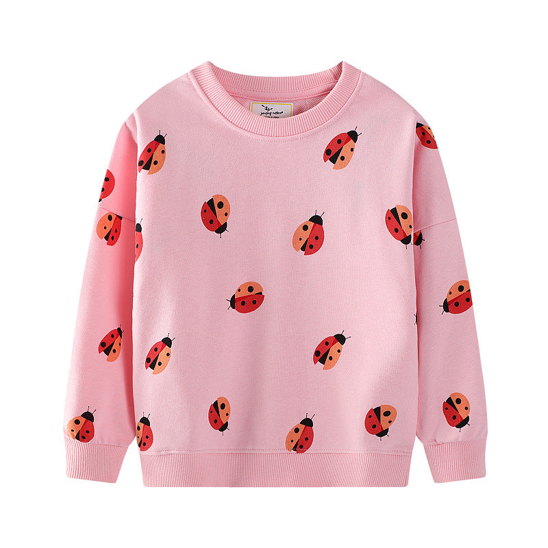 Girls sweatshirt with cheerful ladybug motif Mune Fashion