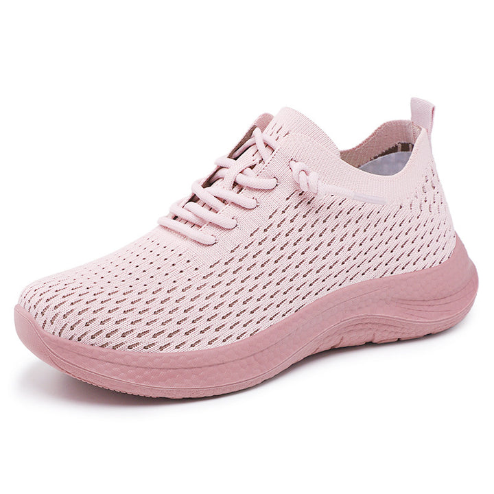 Men's breathable knit slip-on sneakers with sock-like shaft, asymmetrical decorative lacing, and cushioned Ortholite insole Mune Fashion