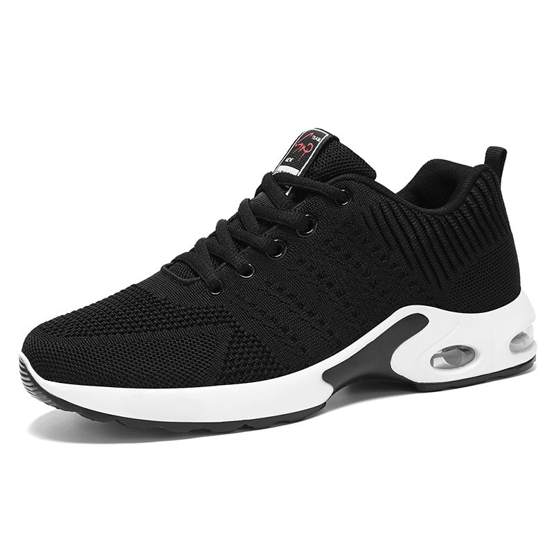 Men's lightweight knit running sneakers with cushioned heel support and visible air cushion midsole Mune Fashion