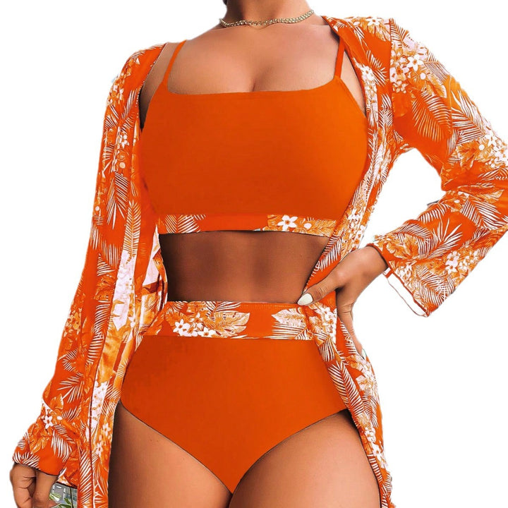 Ladies Refined Bikini Set with Transparent Wrap Mune Fashion